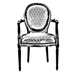 recouverture fauteuil medaillon louis xvi