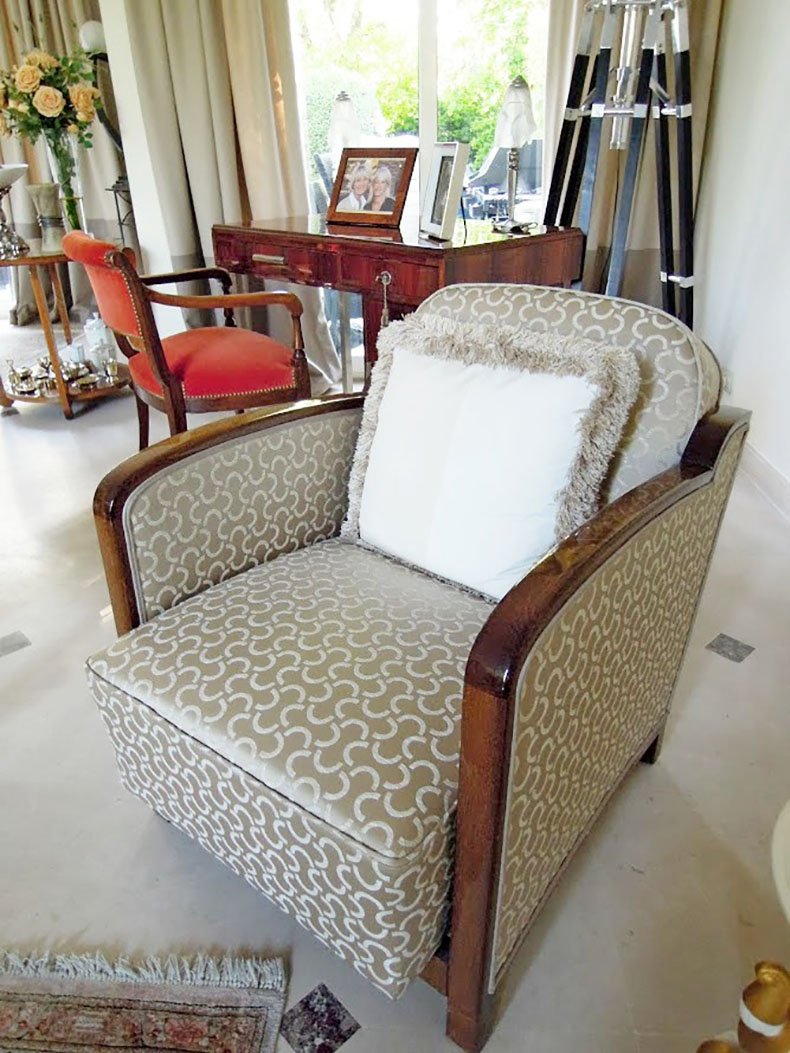 lobby onvoorwaardelijk bank Refection fauteuil art deco en tissu dedar Paris | Tapissier à Paris 6, 8,  16, 17 et Neuilly | Atelier CréaPlus